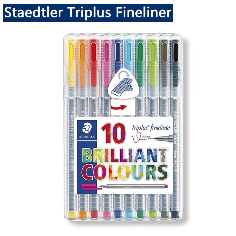 Staedtler Triplus Fineliner 334 черный тонкий наконечник фетровый 0 3 мм цветной маркер ручка