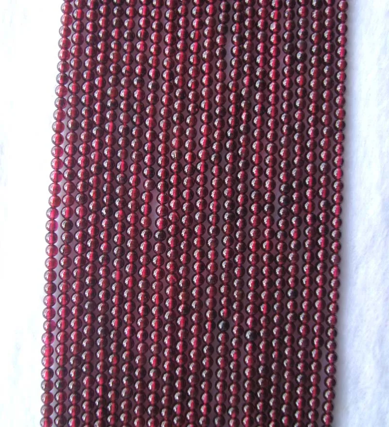 Natural Brazil Garnet Round 3mm Loose Beads For Jewelry Making DIY Bracelet Necklace Earrings | Украшения и аксессуары