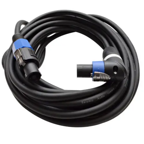 

New 25' Foot Speaker to Right Angle Speaker PA/DJ CABLE