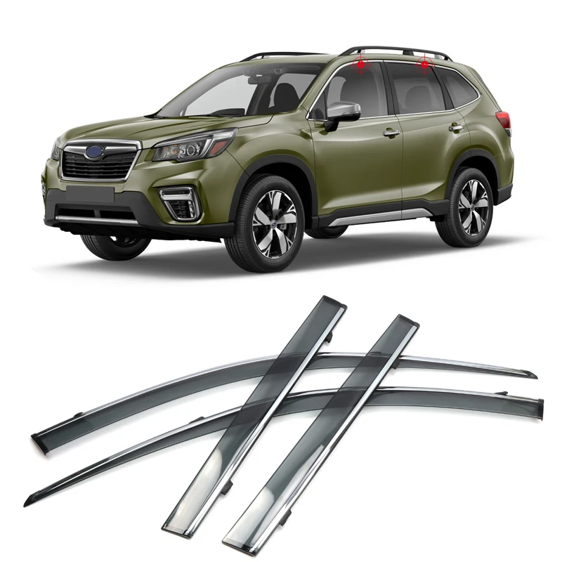 

For Subaru Forester 2019 2020 2021 Car Styling Exterior Acrylic Window Deflector SUN/RAIN Shield Visor Vent