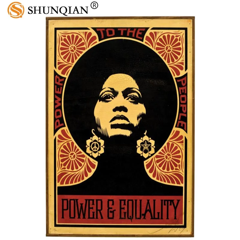 Пользовательские Холст плакат искусство Shepard Fairey украшения плакат ткань стены плакат печать из шелковой ткани с принтом - Цвет: Poster