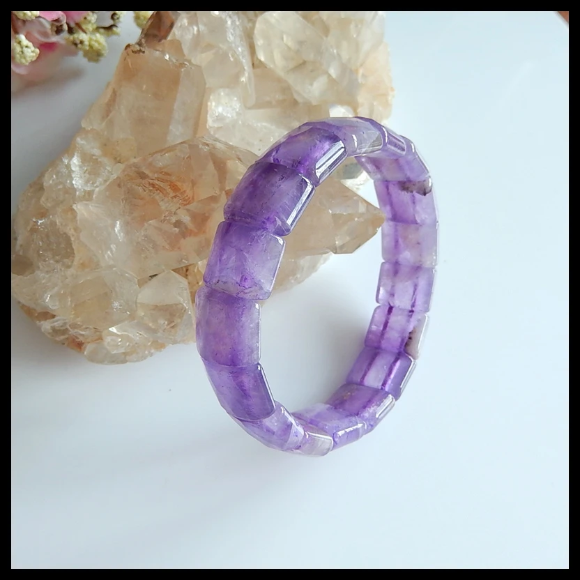 

Wholesale Gemstone Amethyst bracelet for fashion Women,Handmade DIY Supply Jewelry,15x12x7mm,40.9g