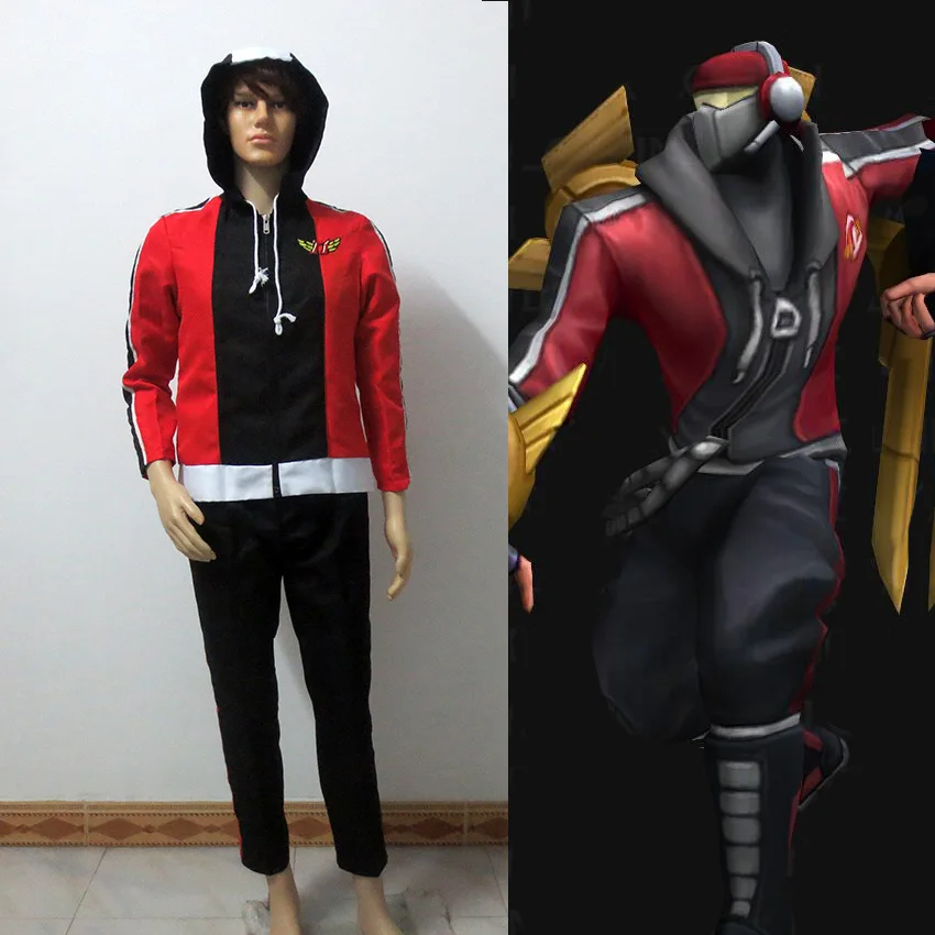 Индивидуальный костюм для косплея SKT T1 Zed от LOL бесплатная доставка|lol cosplay