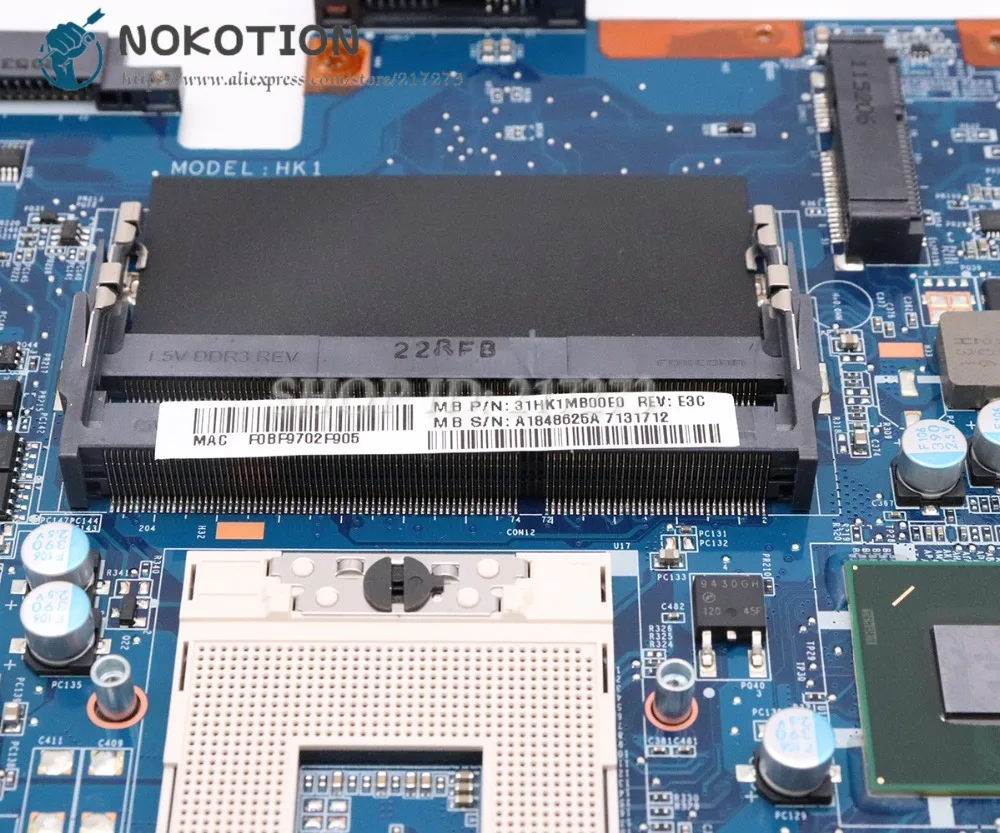 NOKOTION для Sony Vaio PCG-71912L материнская плата ноутбука DA0HK1MB6E0 A1848625A MBX-247 HM65 DDR3 GT410M