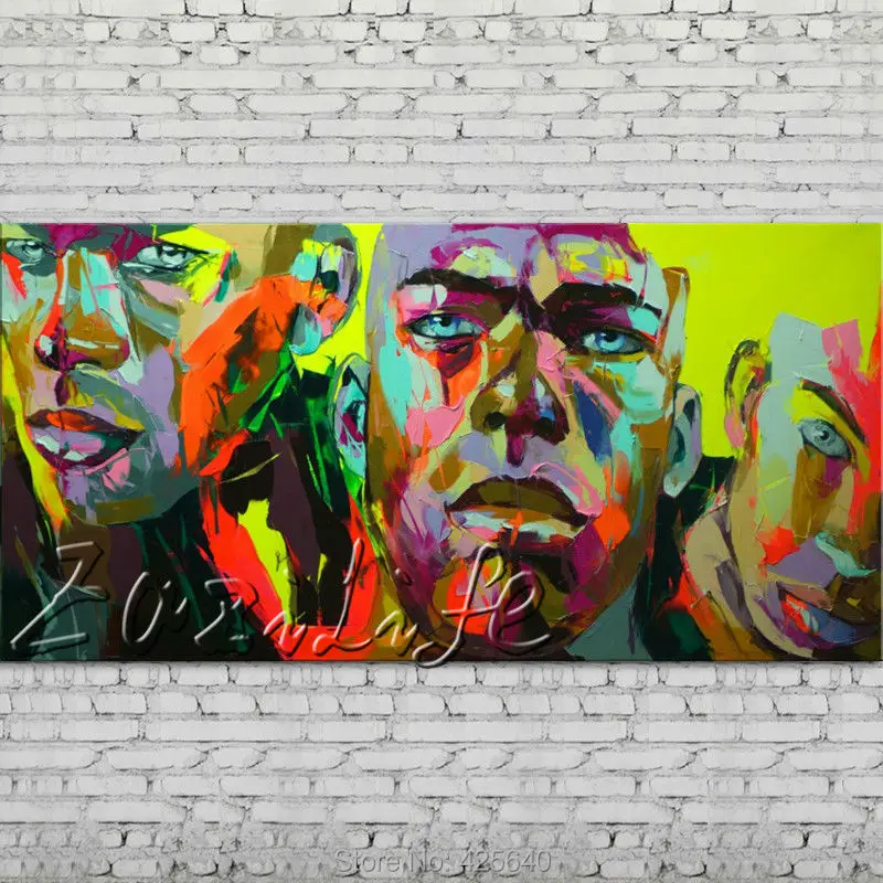 Палитра ножей портрет лица картина маслом персонаж фигура канва ручная роспись