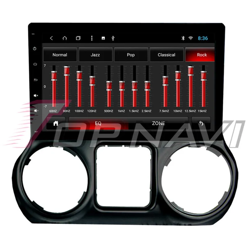 Автомобильный GPS навигатор для JEEP Wrangler 2011 2012 2013 2014 2015 2016 Android 8 1 10 ''Topnavi авто