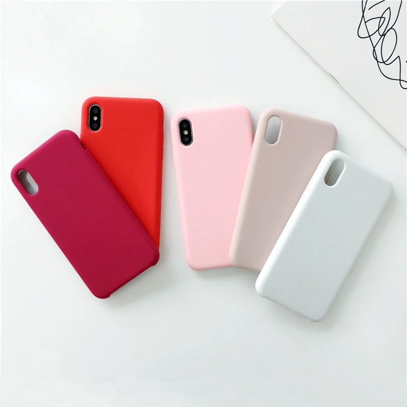 For iphone x Official Original liquid silicone capa cover for iphoone 7 8 protective case 6 6s plus Coke |