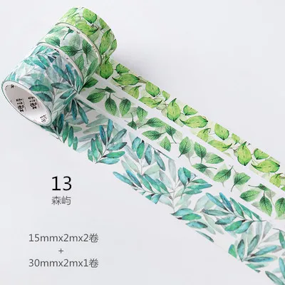 3 pcs/pack Plant Animal Food Seven Points Girl Heart Washi Tape Set Adhesive Tape DIY Scrapbooking Sticker Label Masking Tape - Цвет: 13