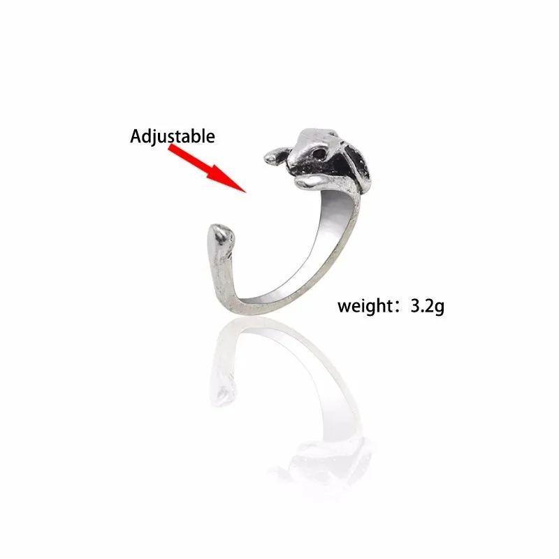 

Bohemian Style Punk Animal Cute Rabbit Ring Opening Adjustable Ladies Christmas Jewelry Gift Selection Direct Sales