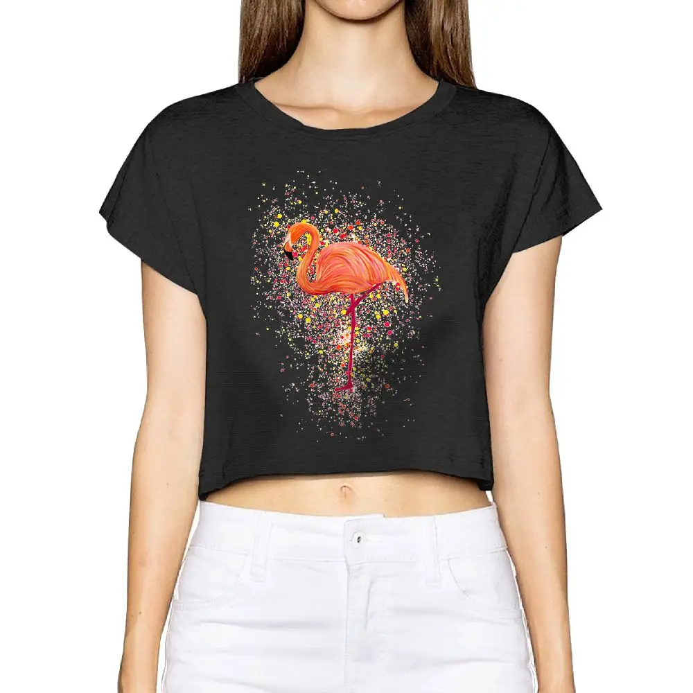 SAMCUSTOM Camisetas настоящий короткий Новый Фламинго шоппинг 3D печать модная уличная
