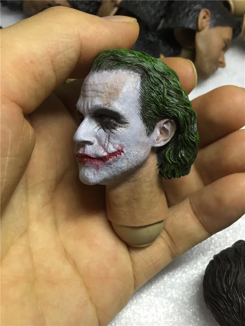 1/6 Scale Joker Head Sculpt heath ledger Высококачественная резьба по головке для 12 дюймов Hottoys Phicen