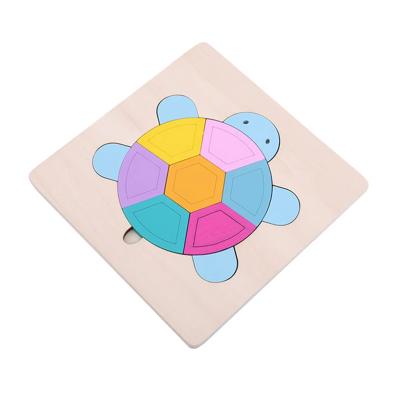 1 Набор игрушек-пазлов с забавными рисунками животных деревянные 3D пазлы для