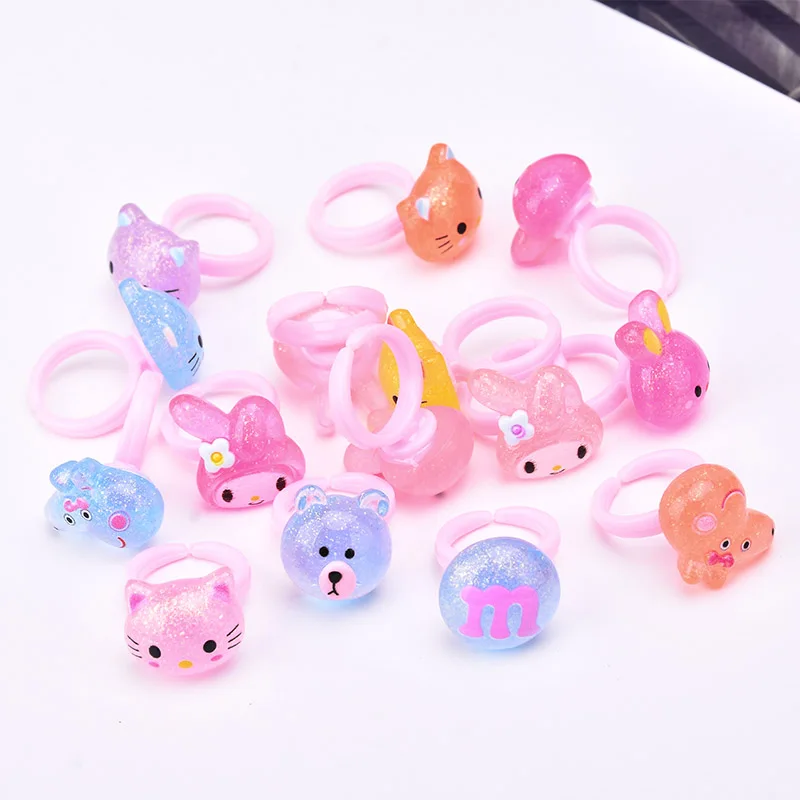 Оптовая продажа 12/36/50/100 шт. Милые смешанные пластиковые Peppa кролик мультфильм