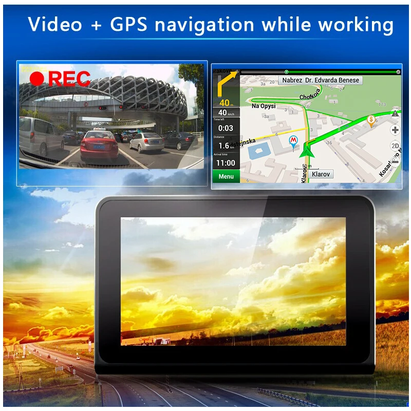 7 дюймов автомобильный gps навигатор для android Автомобильный ВИДЕОРЕГИСТРАТОР