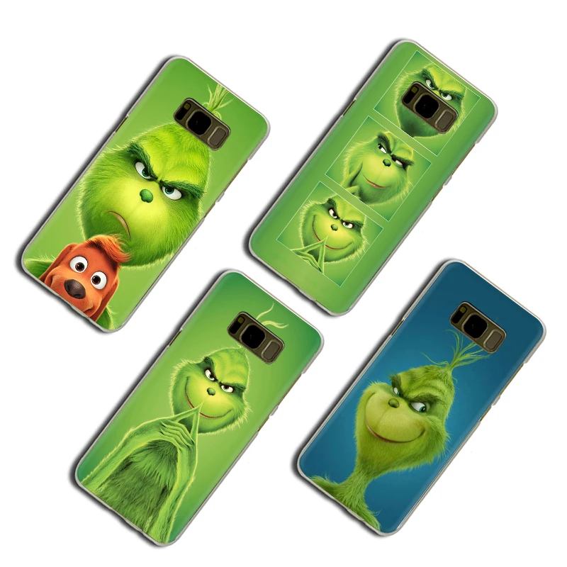 Зеленый Гринч жесткий чехол для телефона с рисунком в виде крышки для samsung S7 край S8 S9 S10 плюс S10e Note 8, 9, 10, M10 M20 M30 M40