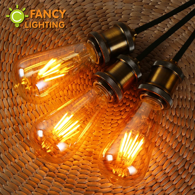 Светодиодная лампа Эдисона ST64 Золотая с регулируемой яркостью E27 110 В