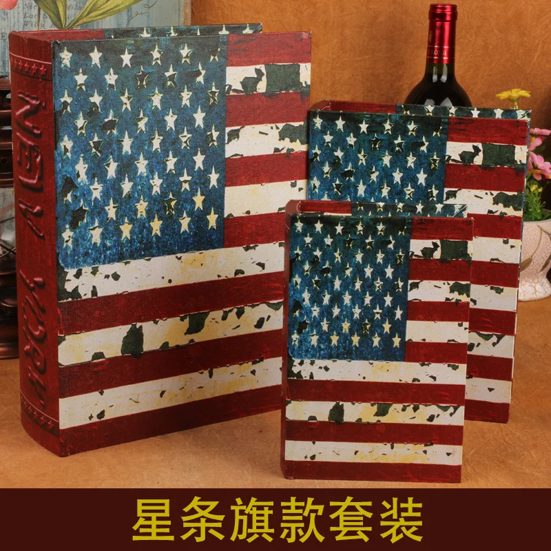 Звезды и полосы эмуляции украшения окна поддельные книги реквизит книжная