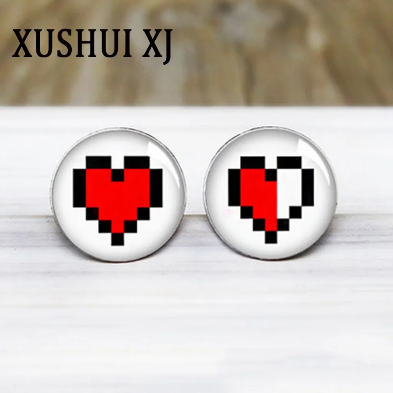 Серьги пусеты XUSHUI XJ Zelda 14 мм Стеклянные Кабошоны модные ювелирные изделия