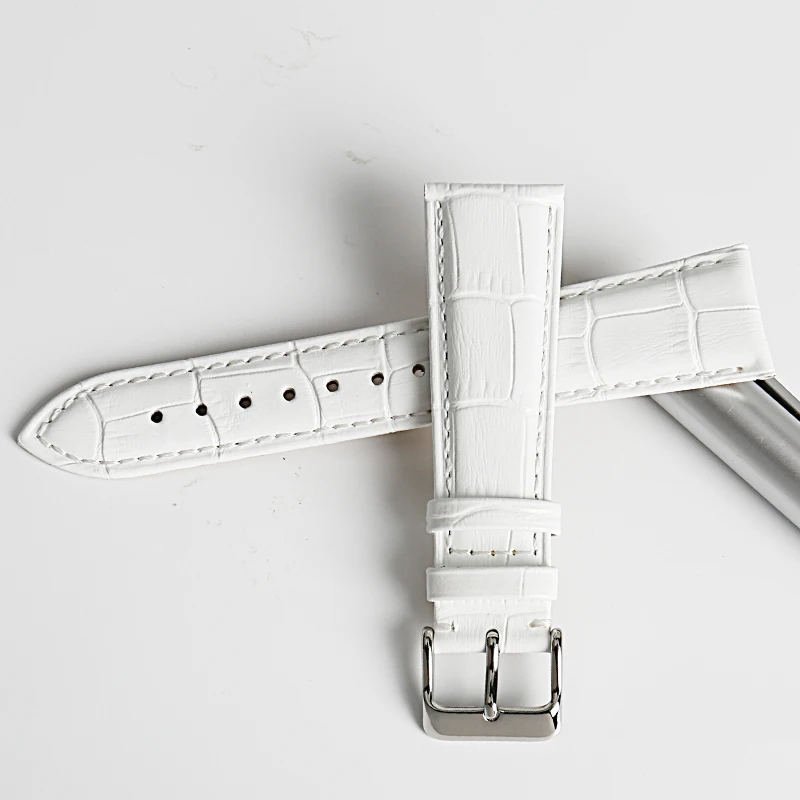 MAIKES Fashion White Cow Leather Watch Bands 12mm 14mm 16mm 18mm 19mm 20mm 22mm Watch Strap Accessories For Watch Bracelet