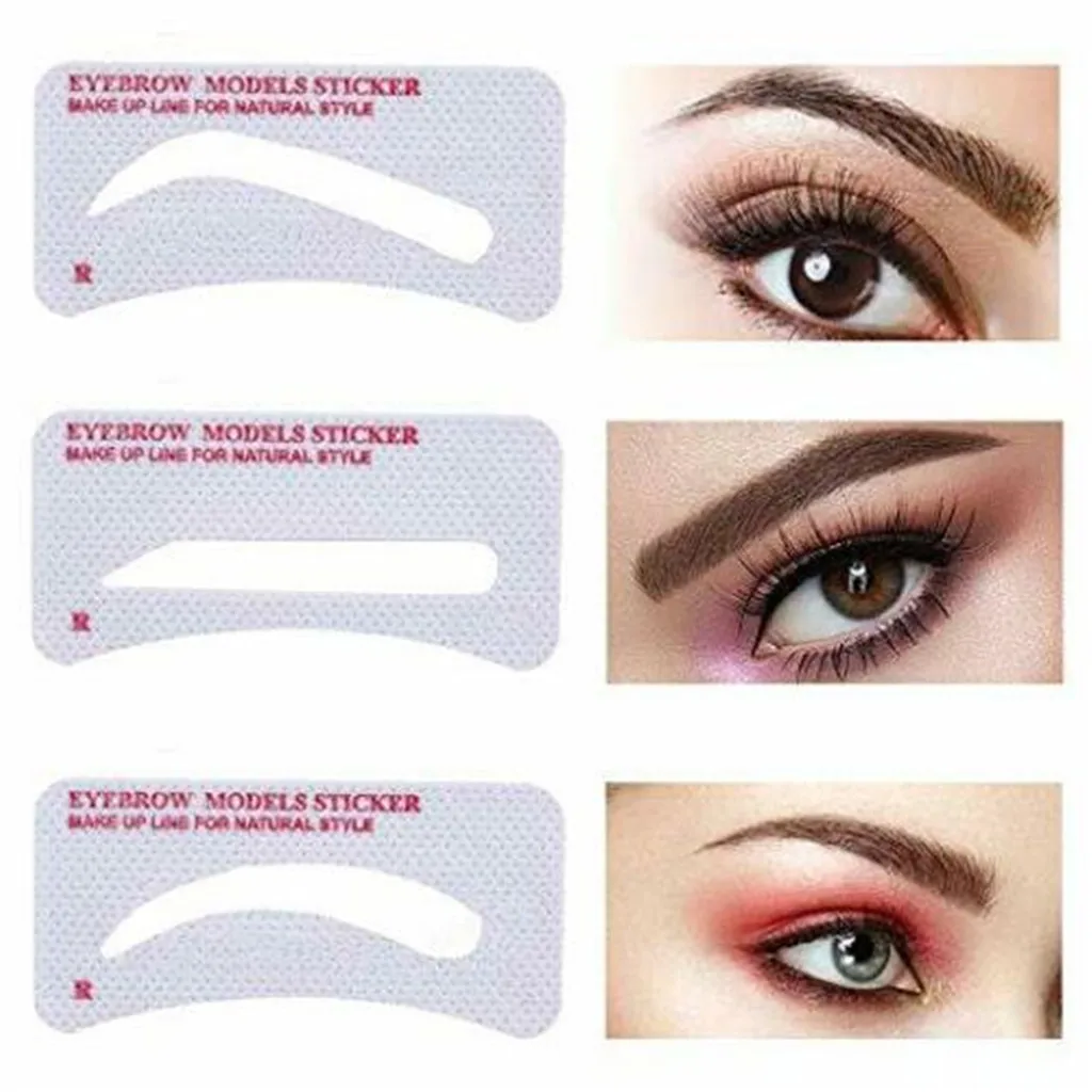Высокое Качество Премиум трафареты для бровей Набор макияжа 24/48 шт. подводка глаз