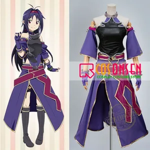 Косплей ONSEN Sword Art Online SAO конно юуки косплей костюм фиолетового цвета полный комплект все размеры