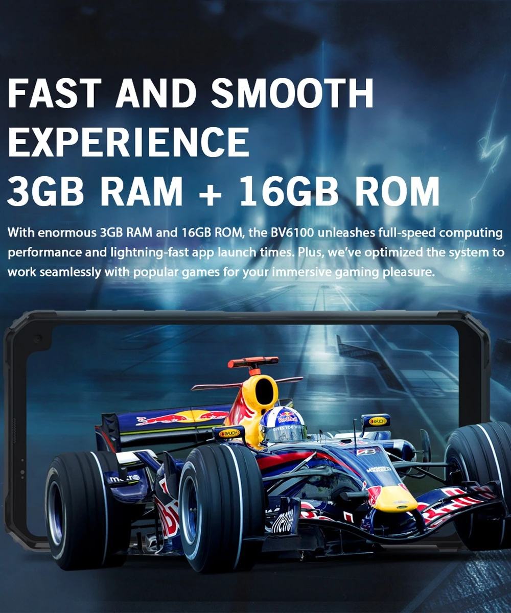 Blackview BV6100 IP68 Водонепроницаемый смартфон 3 ГБ + 16 Гб 6 8 &quotсевере 18:9 MT6761 4 ядра 2 0 ГГц