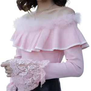 Блузка женская, кружевная, с коротким рукавом