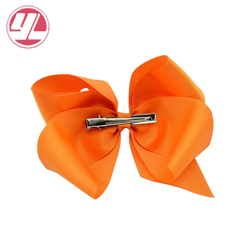 15 шт./лот однотонный 6 дюймов детский красочный бант с зажимом Заколки для волос