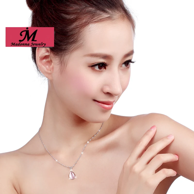 Модное женское ожерелье с кулоном из розового кварца класса ААА в форме бабочки и