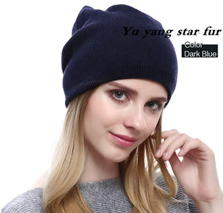 2018New foreign trade cashmere hat autumn winter lady's fashion knitted belt wave point water drill to keep warm | Аксессуары для