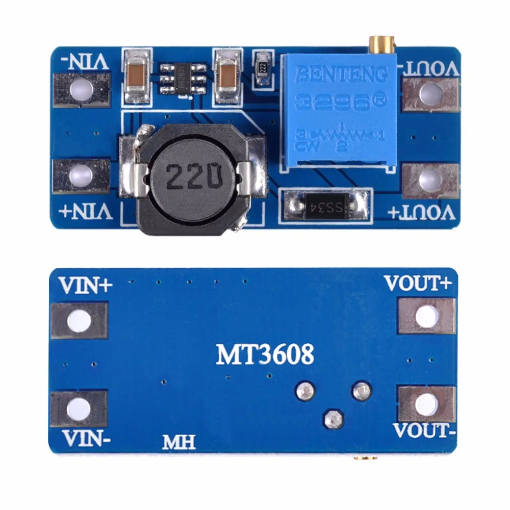 HoBiMart 10x mt3608 2a Макс dc-dc Повышающий Модуль питания MT3608 модуль усилителя 2A Плата #