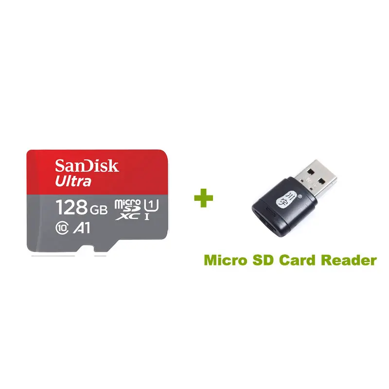 Карта памяти sandisk Ultra 32 Гб 64 Гб 128 ГБ 200 ГБ 256 ГБ micro SD Class 10 microSDHC/SDXC TF карта 98 МБ/с./с 100 МБ/с./с для мобильного телефона БПЛА - Емкость: A1-TF-128G-TF-Reader