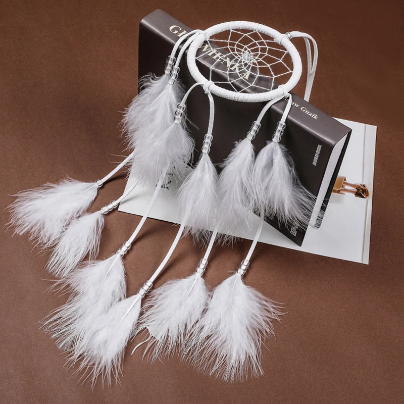 Handmade Wind Chimes Indian Dream Catcher Feather Wall Hanging Craft Gift Home Bedroom Window Decoration |