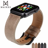 maikes leather watchband for apple watch band 45mm 41mm 44mm 40mm 42mm 38mm series 7 6 se 4 3 iwatch watch strap