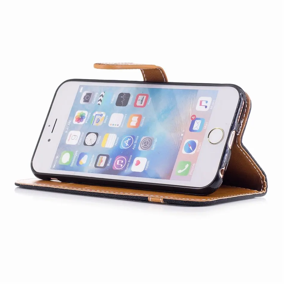 DEEVOLPO ковбой Чехлы для Apple IPhone X 8 7 Plus джинсовая ткань Fundas для iPhone 5S, SE 6 S контраст Цвет Жан Холст D07Z
