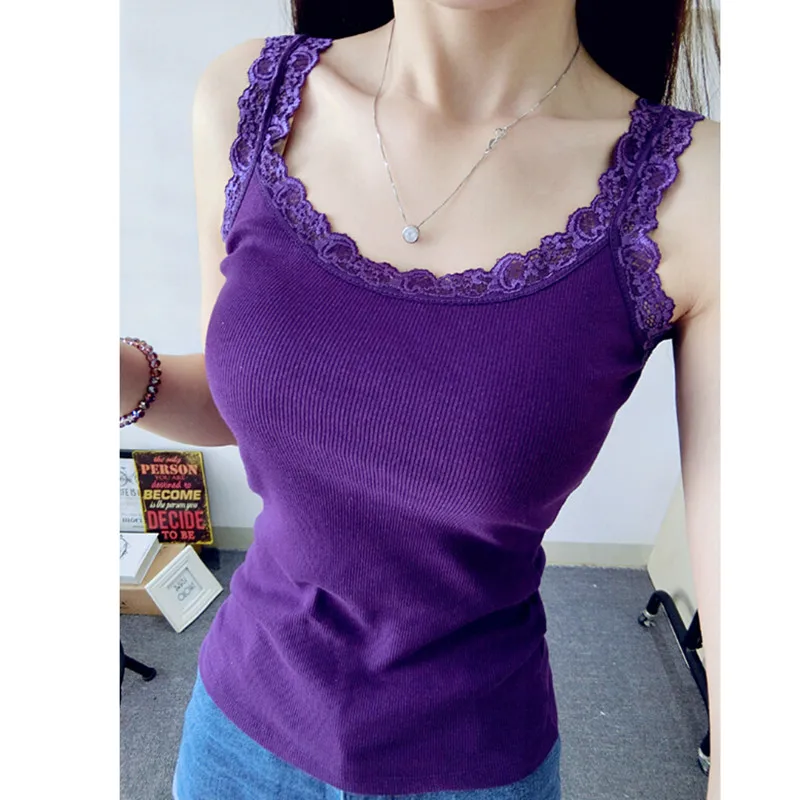 Женская кружевная майка из 93% хлопка 11 цветов|lace camisole|womens lace camisolest-shirt slim woman |