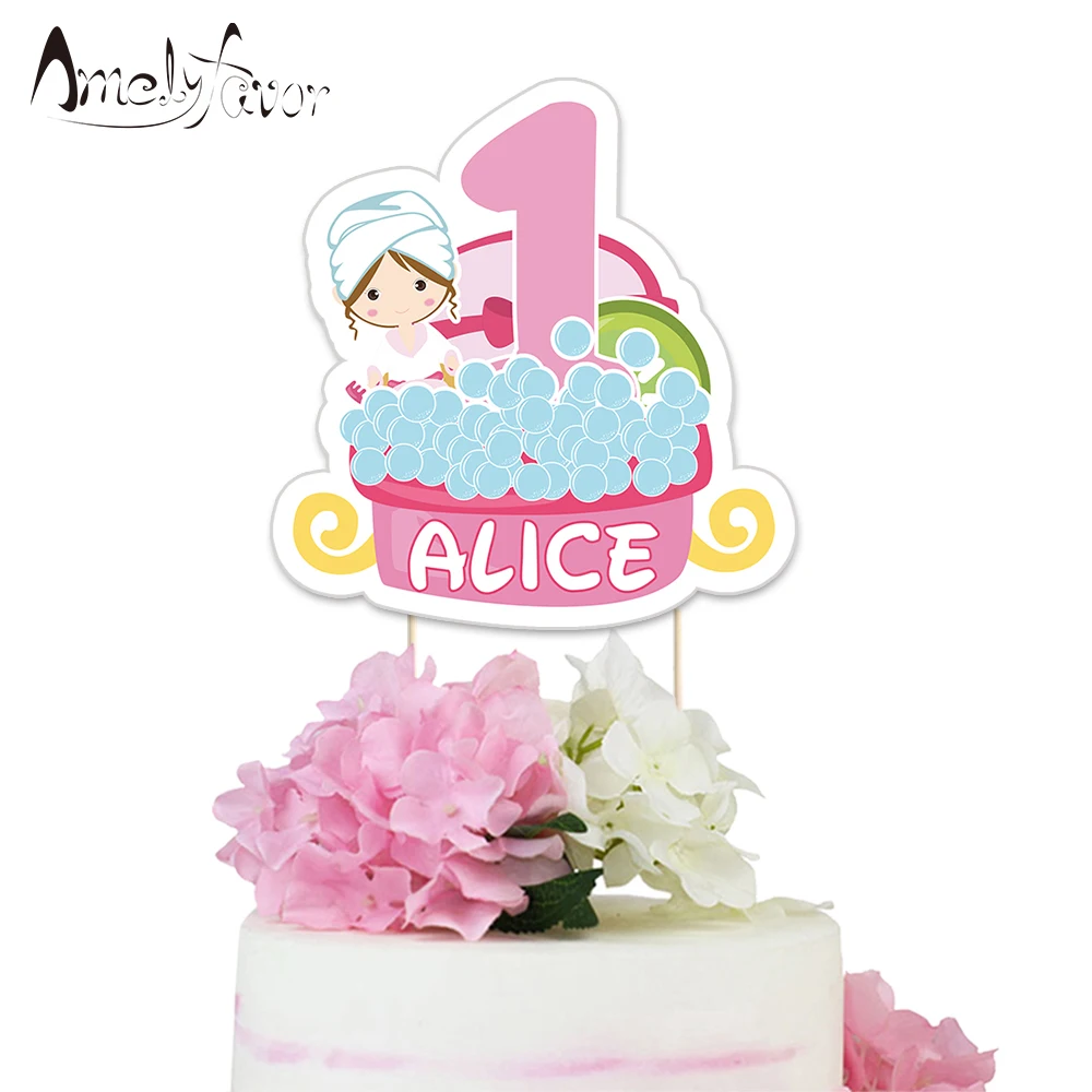 Спа тема торт Топпер спа вечерние дети событие День Рождения украшения