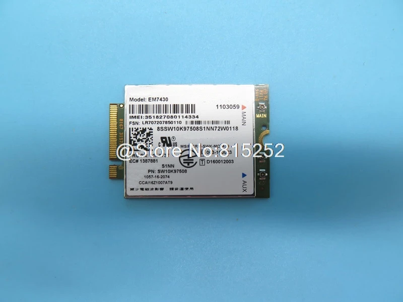 Сетевые карты для Lenovo ThinkPad 4G LTE EM7430 01AX737 4XC0M95180 SW10K97508 X1 CARBON 5th Gen Tablet 2nd X270 New|Сетевые