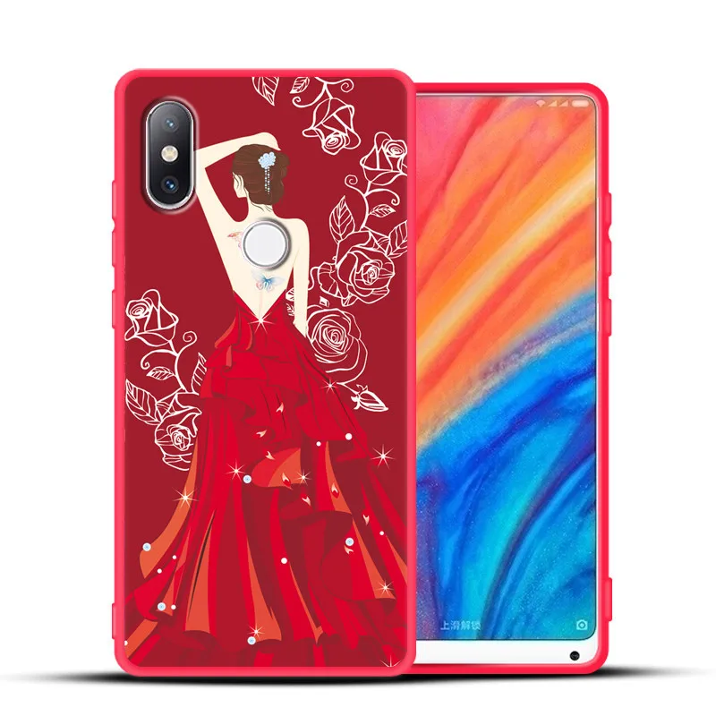 FOR Xiaomi Mi Mix 2S Case Mix2 Cover Silicone Soft TPU Cute Cartoon Painted Flexible for 2 |