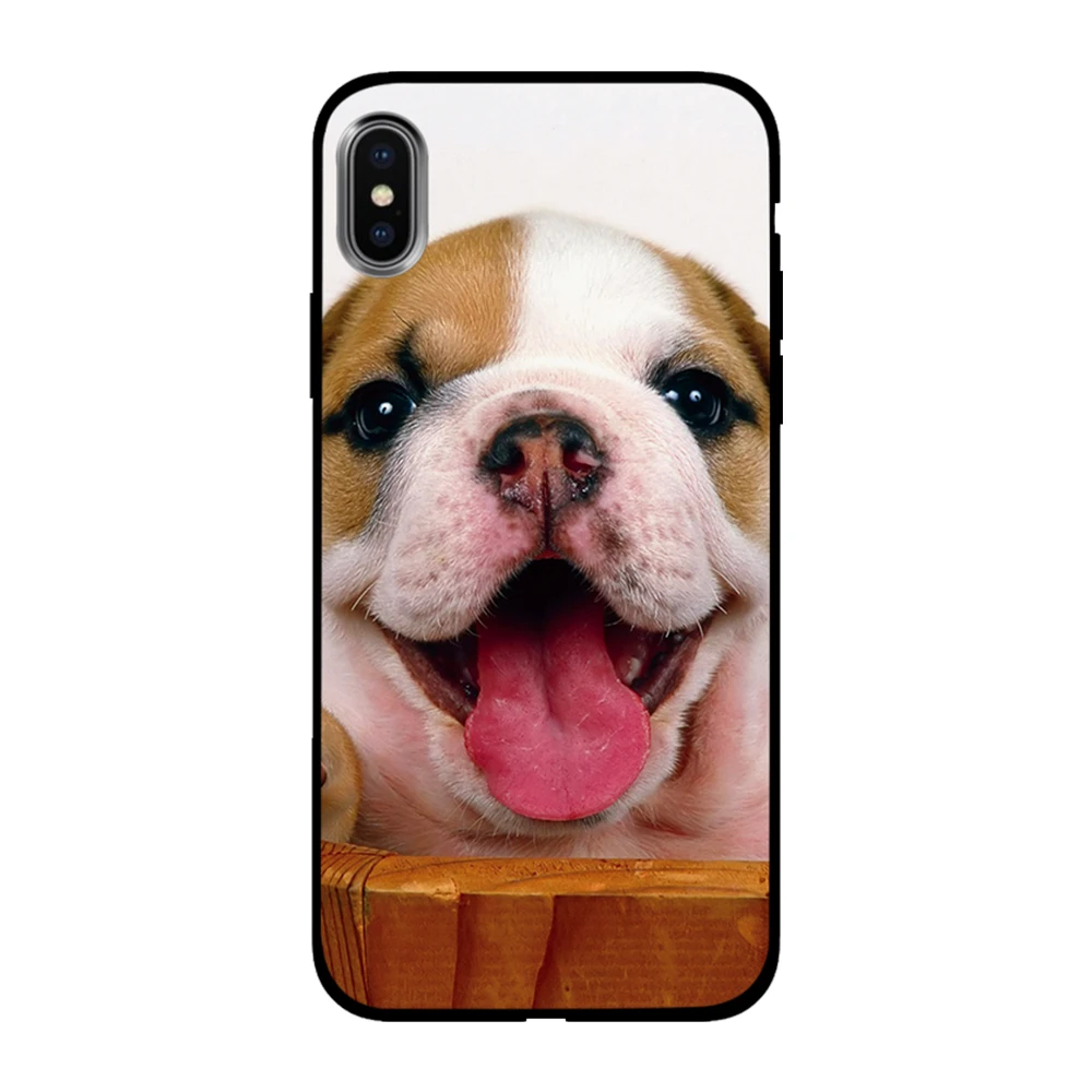 Мягкий чехол из ТПУ с французским бульдогом для Apple iPhone 6 6S 7 8 Plus 5 5S SE X XS MAX XR