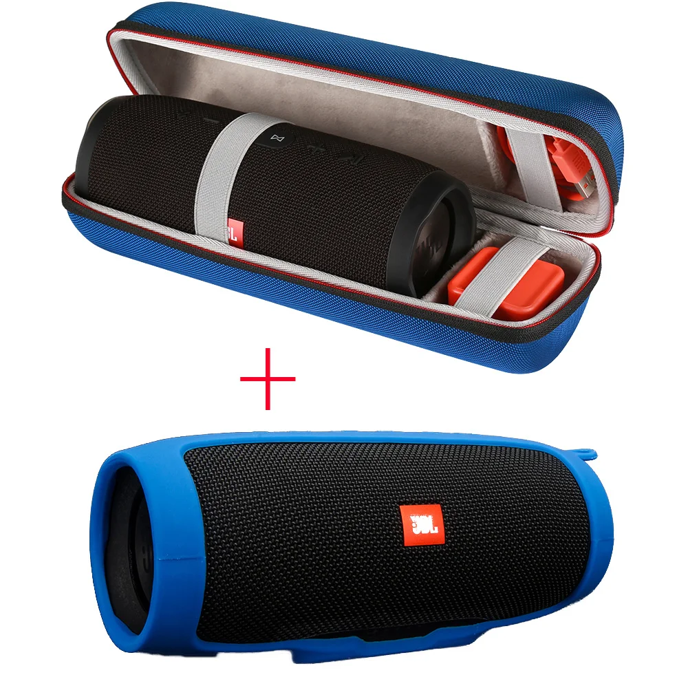 2 в 1 Жесткий EVA чехол для хранения на молнии + Мягкий силиконовый JBL Charge3 Bluetooth