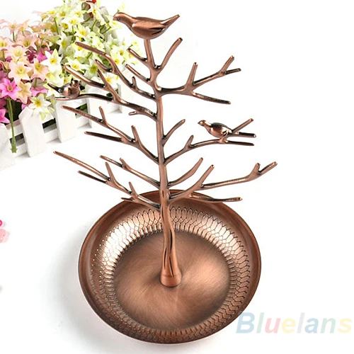 Винтажная Подставка для украшений в виде птичьего дерева серьги ожерелье кольцо