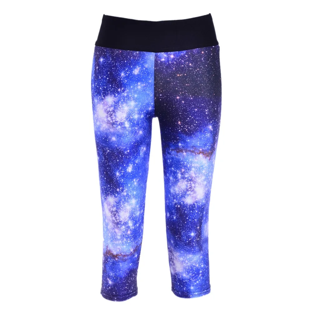 Сексуальные популярные женские штаны с 7 точками леггинсы галактика Psychedelic синяя