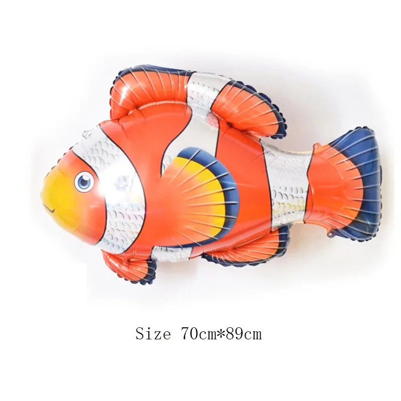 clown fish pink Shark Foil Balloons Latex Shark ballon Birthday party decorations kids Inflatable Toys Baby Shower Boys Fish Globos Shark Balls - Цвет: clown fish pink