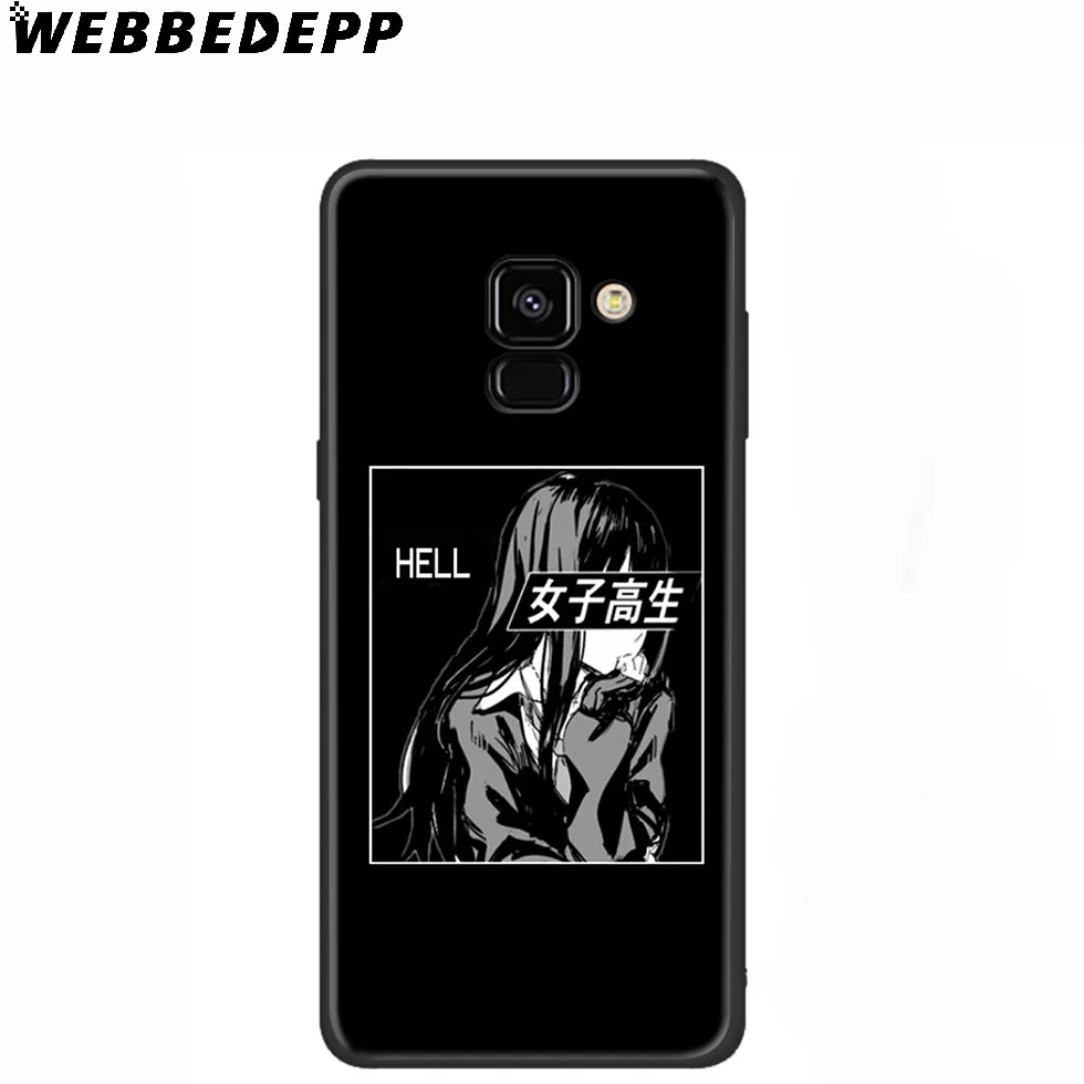 WEBBEDEPP аниме девушка милые лица Силиконовый чехол для Samsung Galaxy A3 A5 A6 A7 A8 A9 A10 A20 A30 A40 A50
