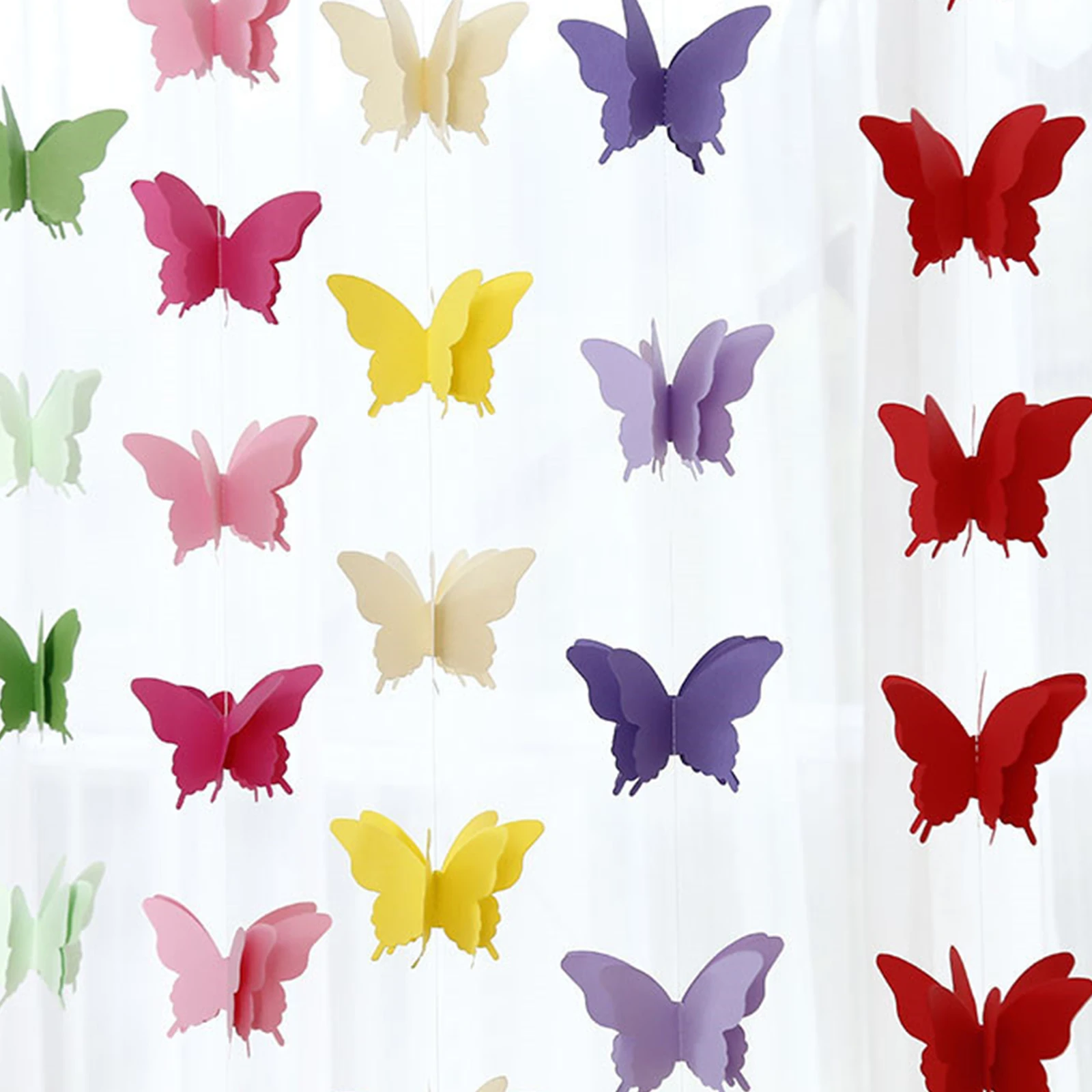 1 шт. 280 см DIY свадебные бумажные цветы настенные подвесные бабочки гирлянды