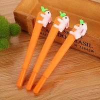 new korean fashion animal image game creative white rabbit love carrot student black neutral office pen signature pen stationery