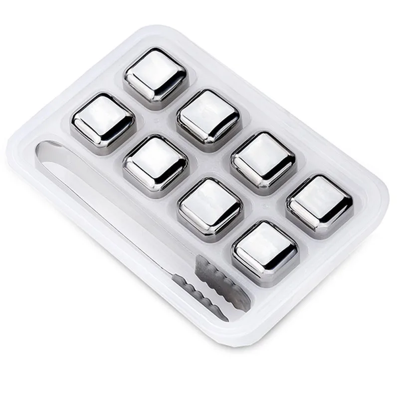 Охлаждающие камни кубики льда из нержавеющей стали многоразовый кубик для