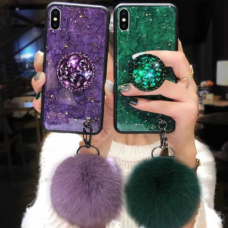 Zxtrby hairly браслет чехол для iPhone X 10 7 8 6 S PLus XR XS Max Мягкие TPU Мрамор Задняя Крышка