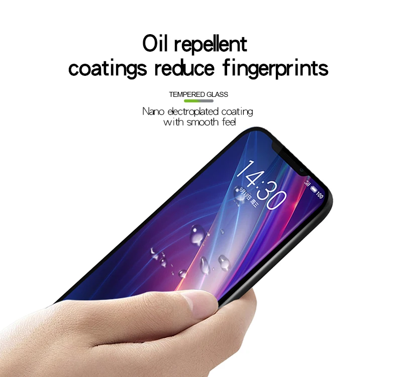 Полное покрытие закаленное стекло для Meizu X8 Защитная пленка экрана